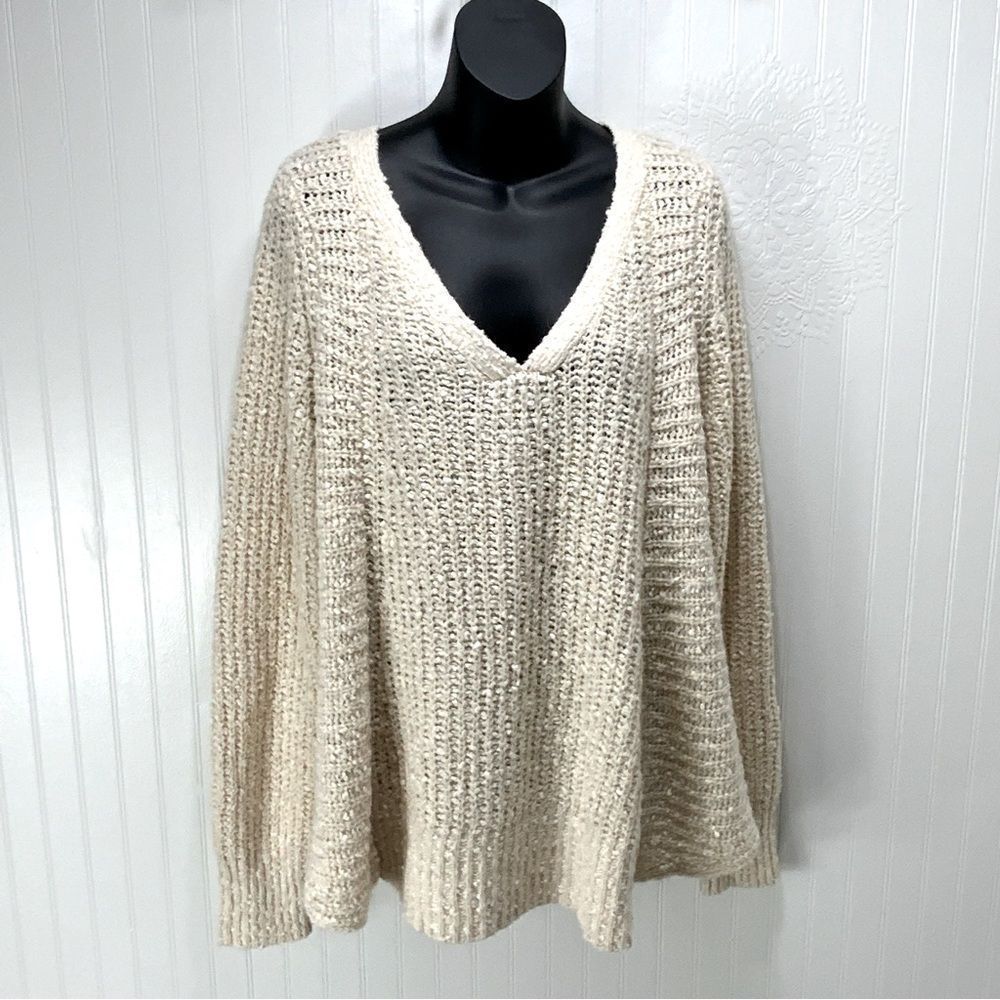 ANTHROPOLOGIE MOTH wool alpaca blend V-neck sweater